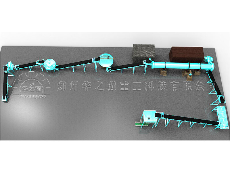 豬糞有機(jī)肥圓盤(pán)造粒工藝